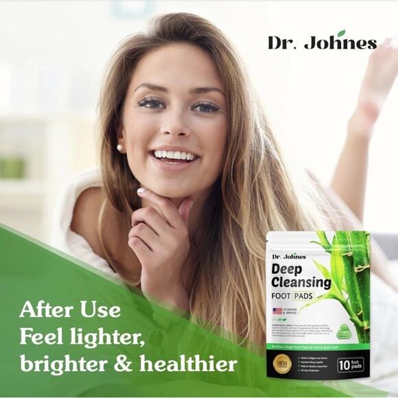 Dr Johnes Deep Cleansing Foot Pads Natural Ginger and Bamboo Foot Care - Picture 4 of 6